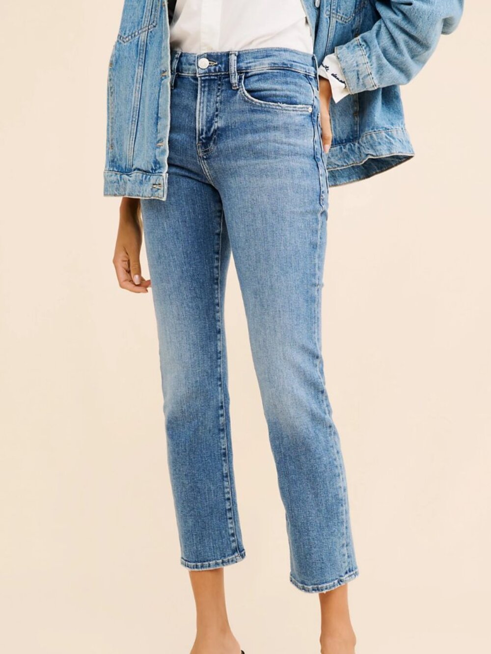 FRAME Le High Straight Jeans Cebu Wash Size 25